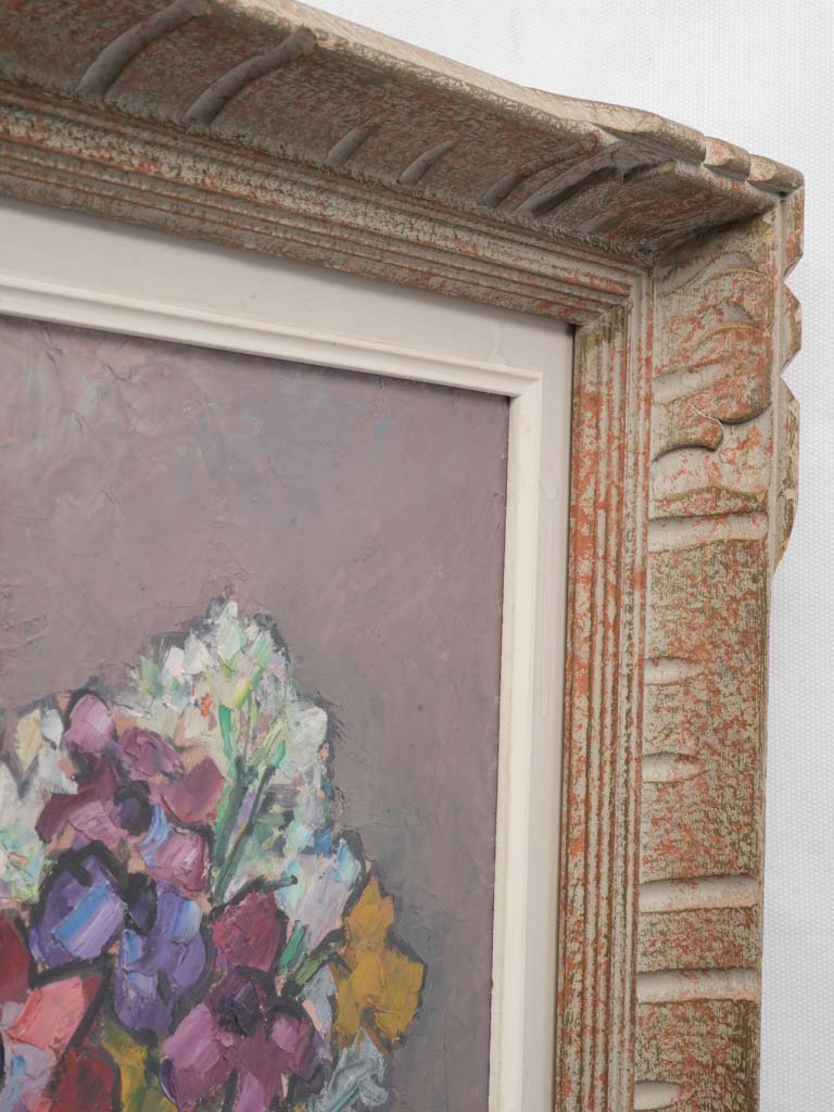 Textured isorel floral artwork