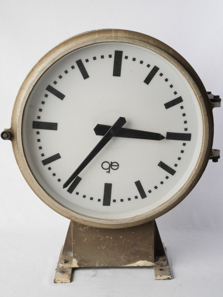 Vintage industrial French station clock  
