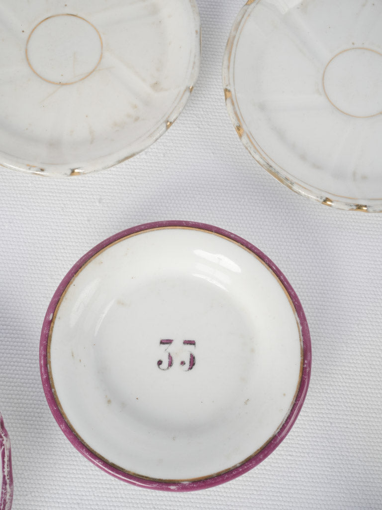 Timeless aged French bistro dishware
