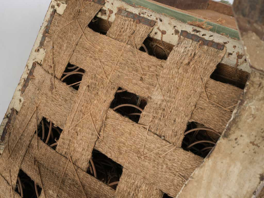 Raw textured wingback chair