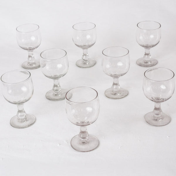 Set of 8 vintage multi color crystal wine glasses 8 – Chez Pluie