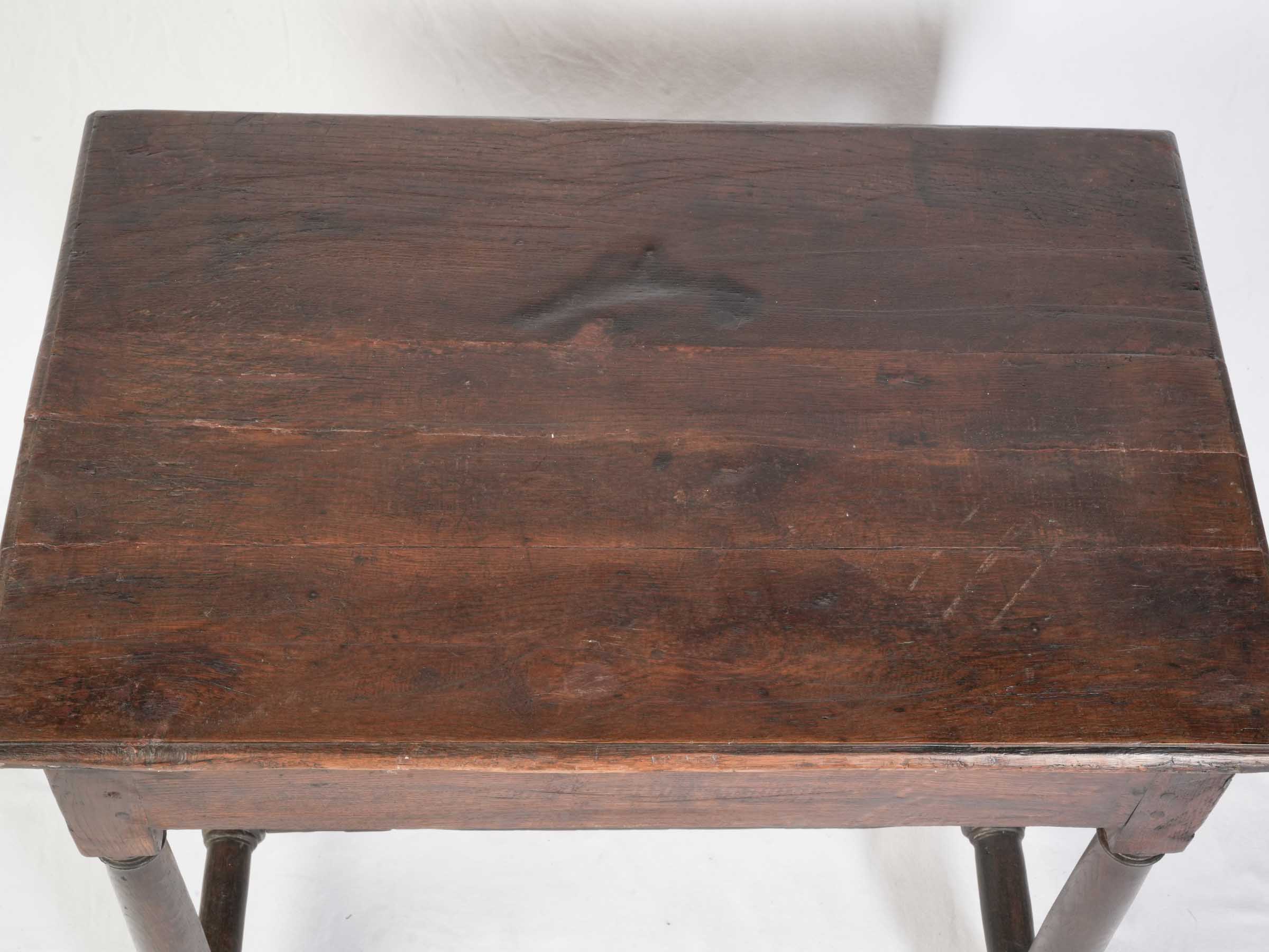 Warm aged patina table