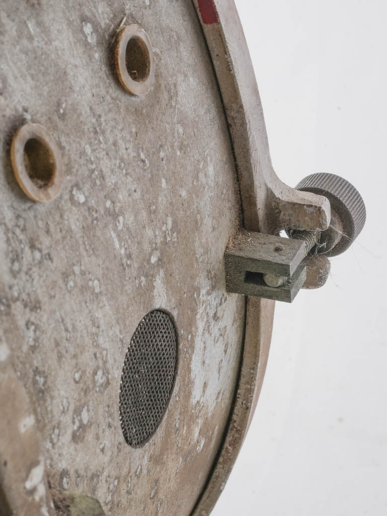 Timeworn vintage metal French clock  