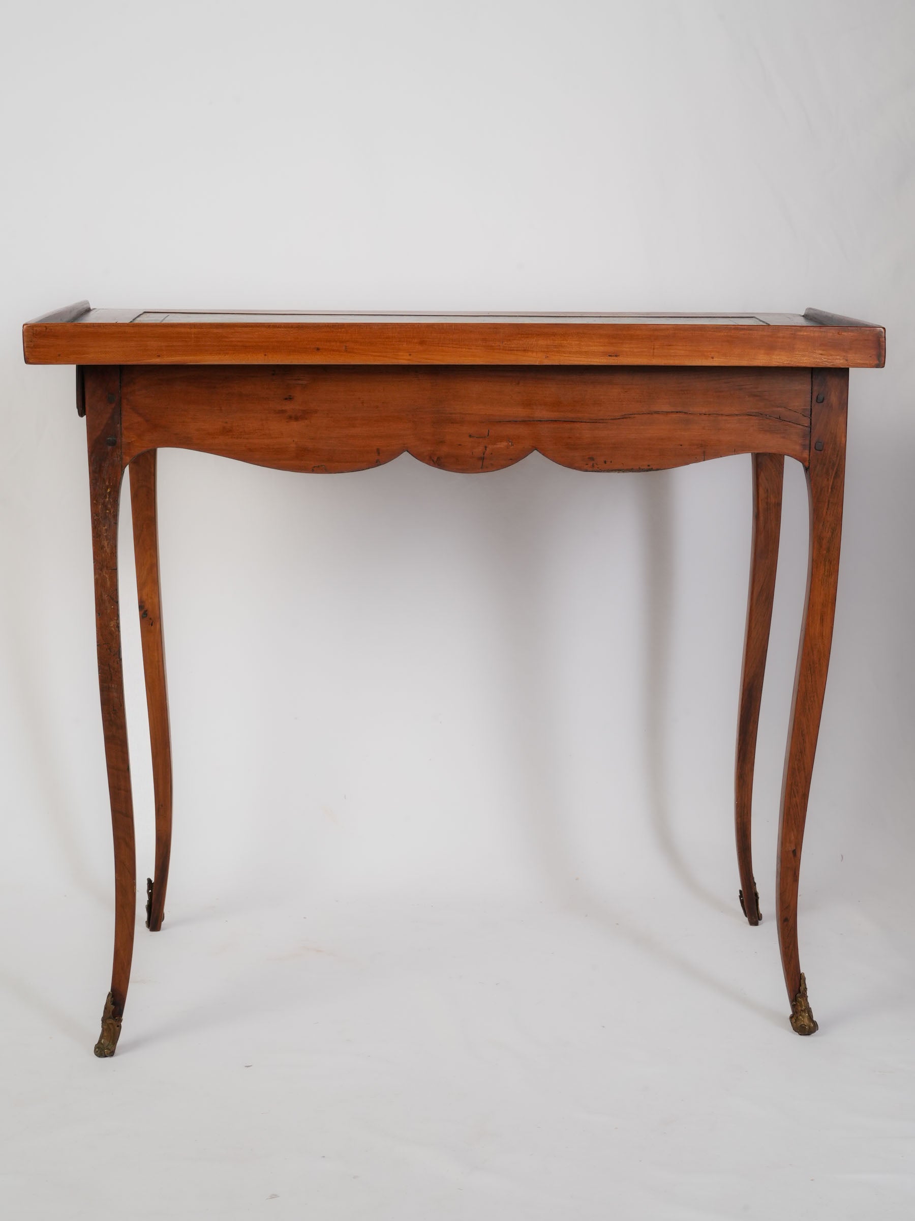 Vintage patinated leather top table  