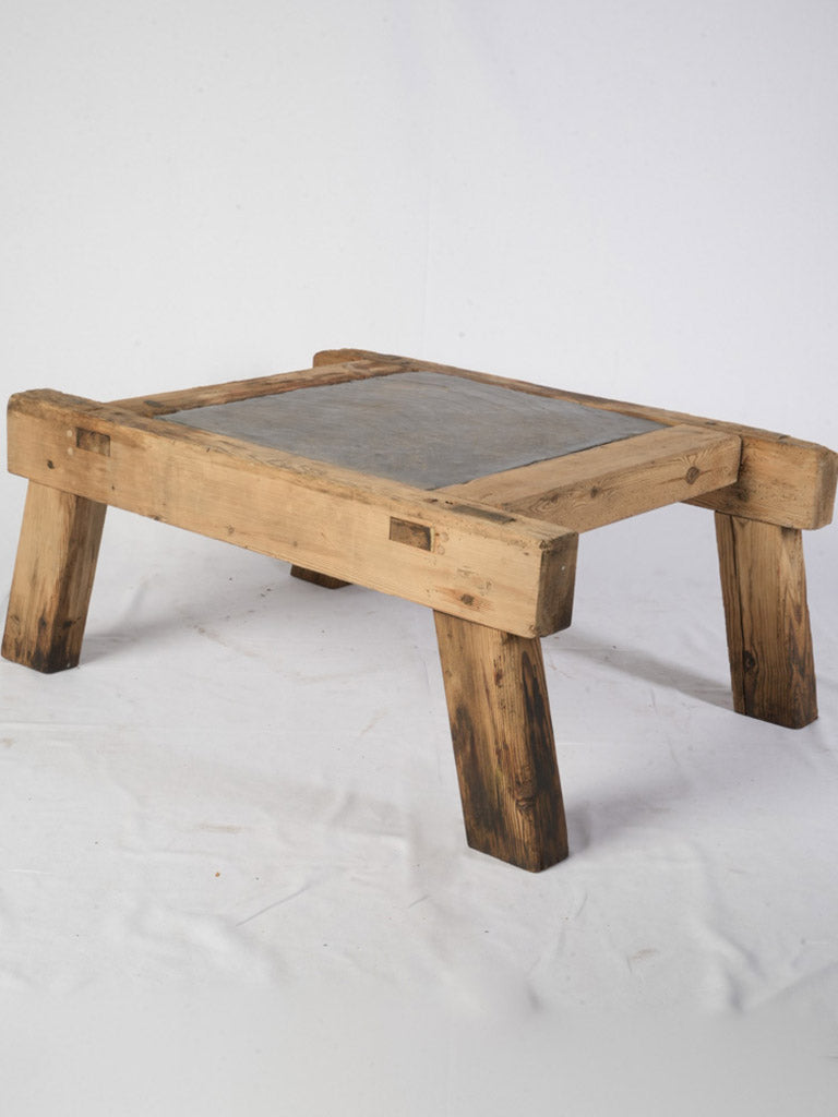 Late 19th-Century French Alpine Low Table with Slate Top - 39½" x 29½"