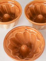 Rustic glazed ceramic baking molds
