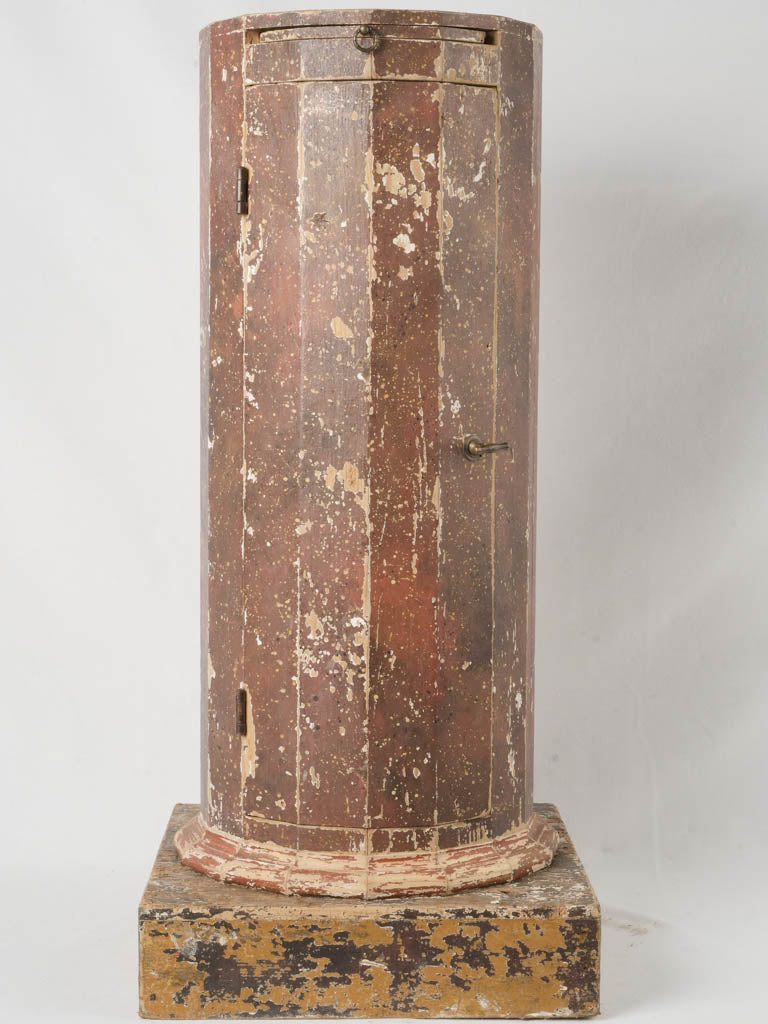 Classic carved weathered pine cabinet