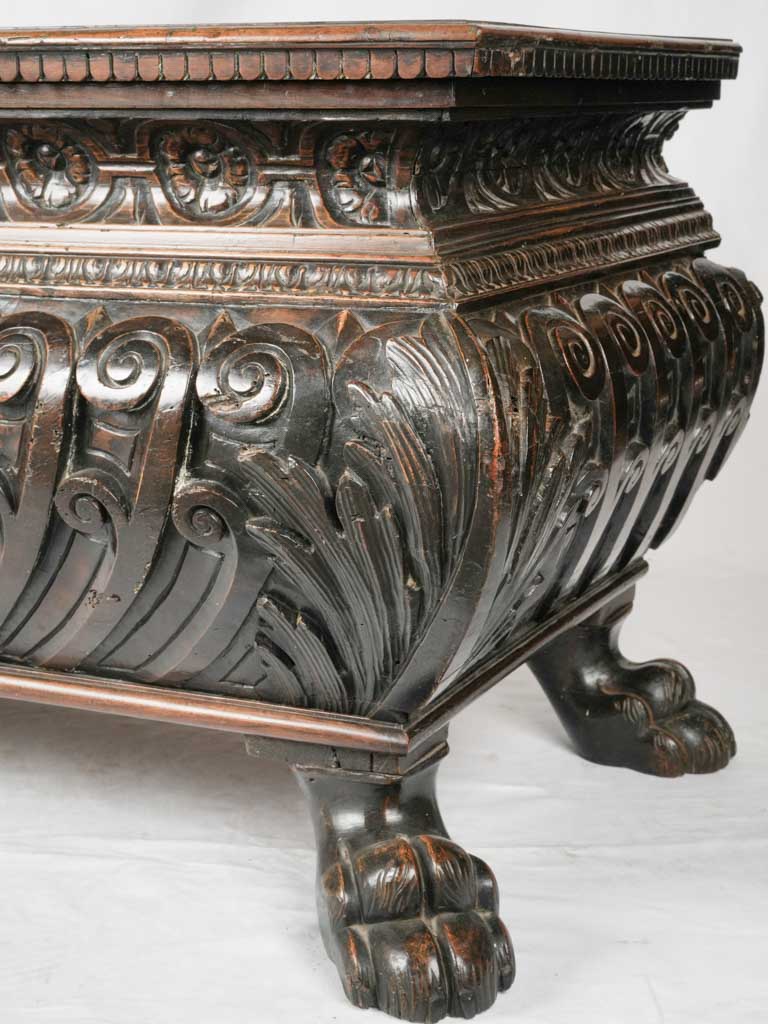 Vintage Italian carved wedding chest