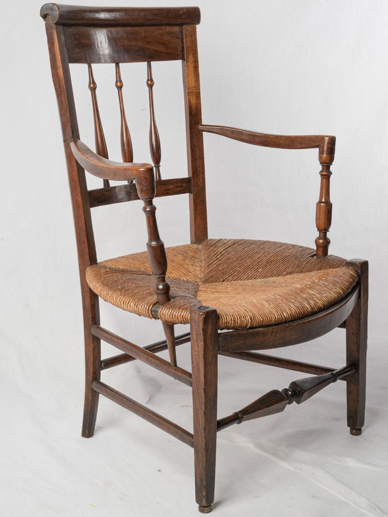 Rustic antique French armchair