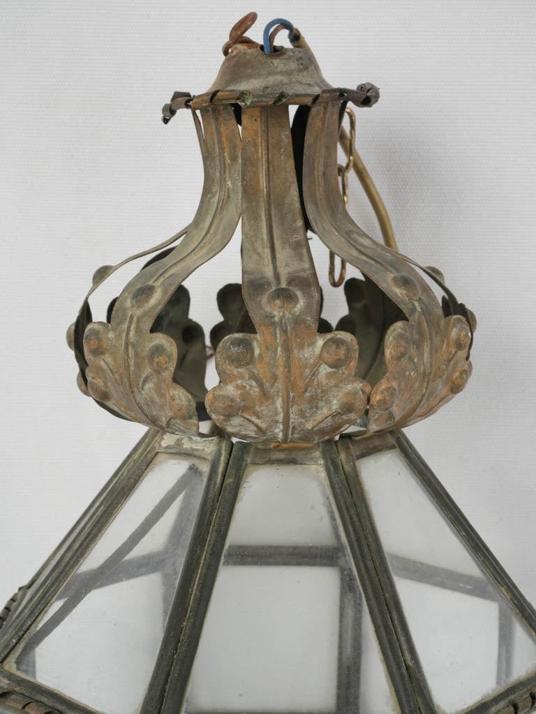 Intricate metal tole French lantern