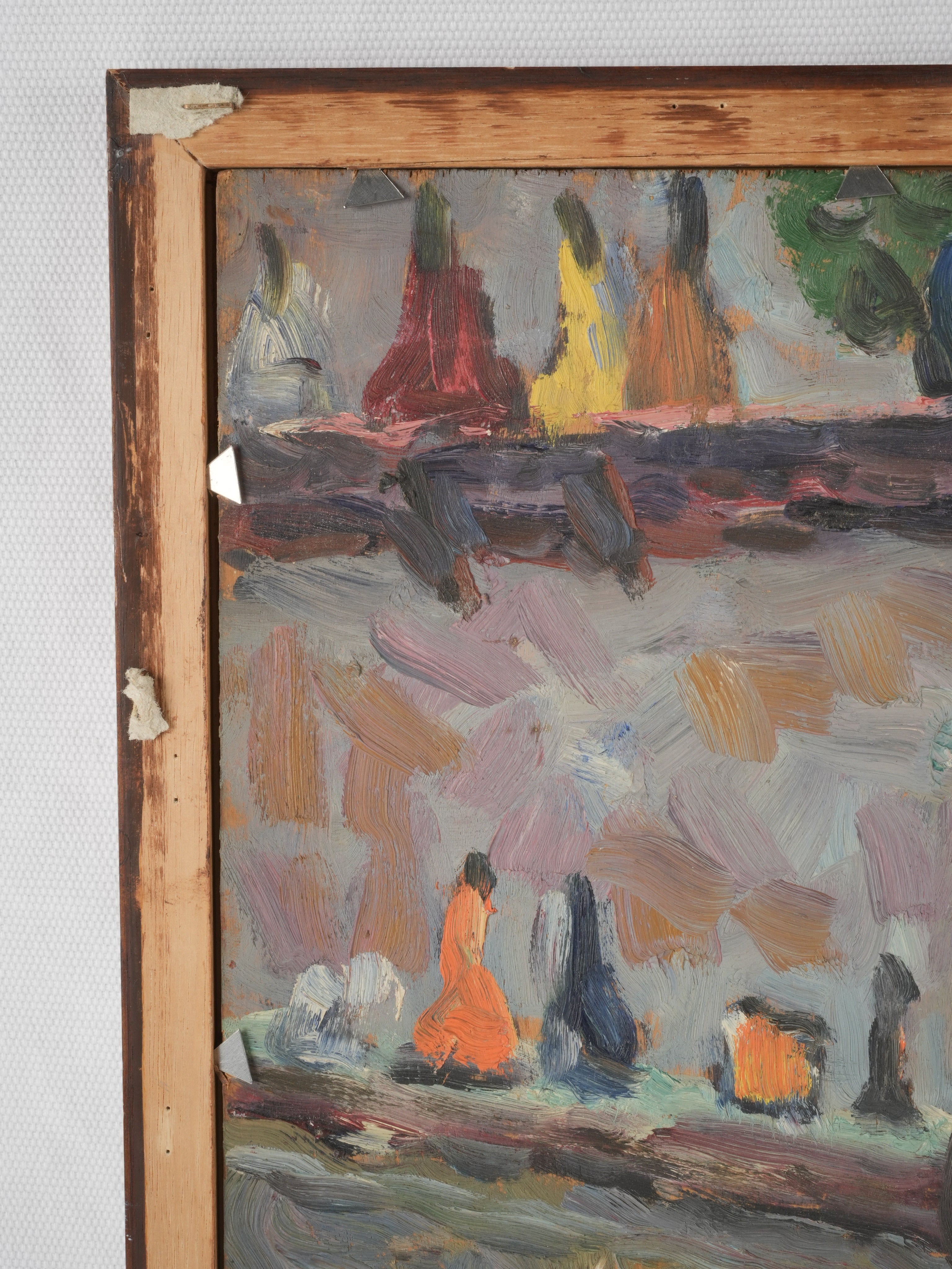 Picturesque 1950s French oil art