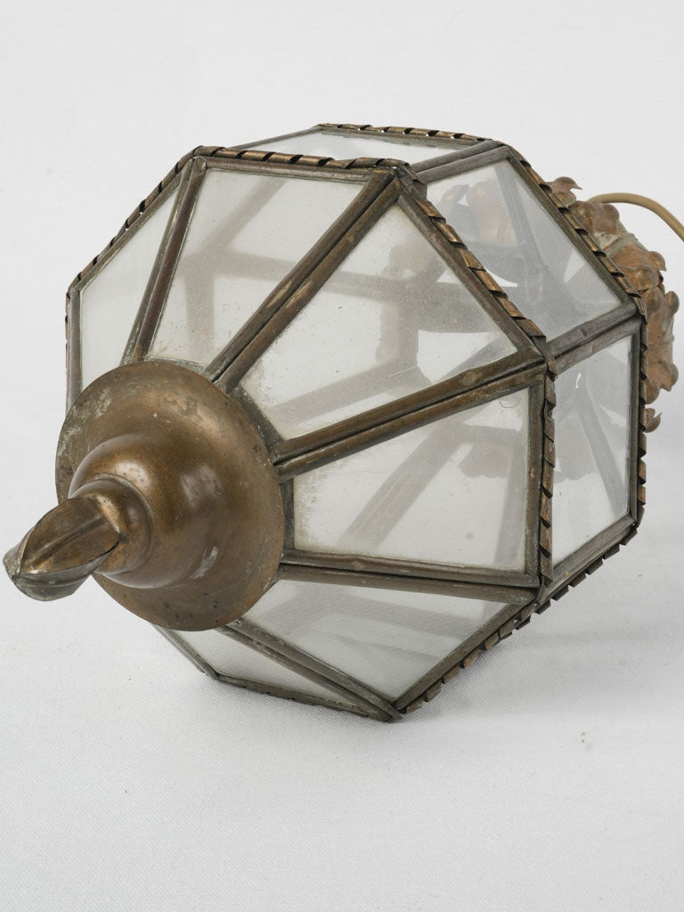 Timeless metal and glass lantern