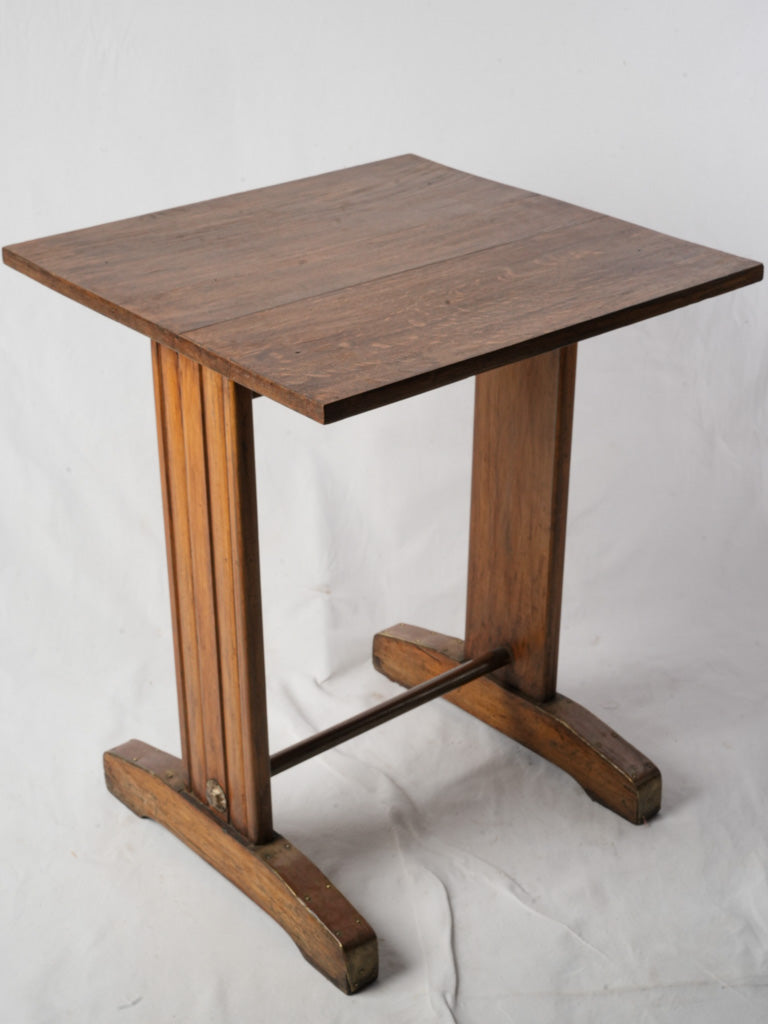 1930s French Oak Bistro Table - 28¾" x 23¾"
