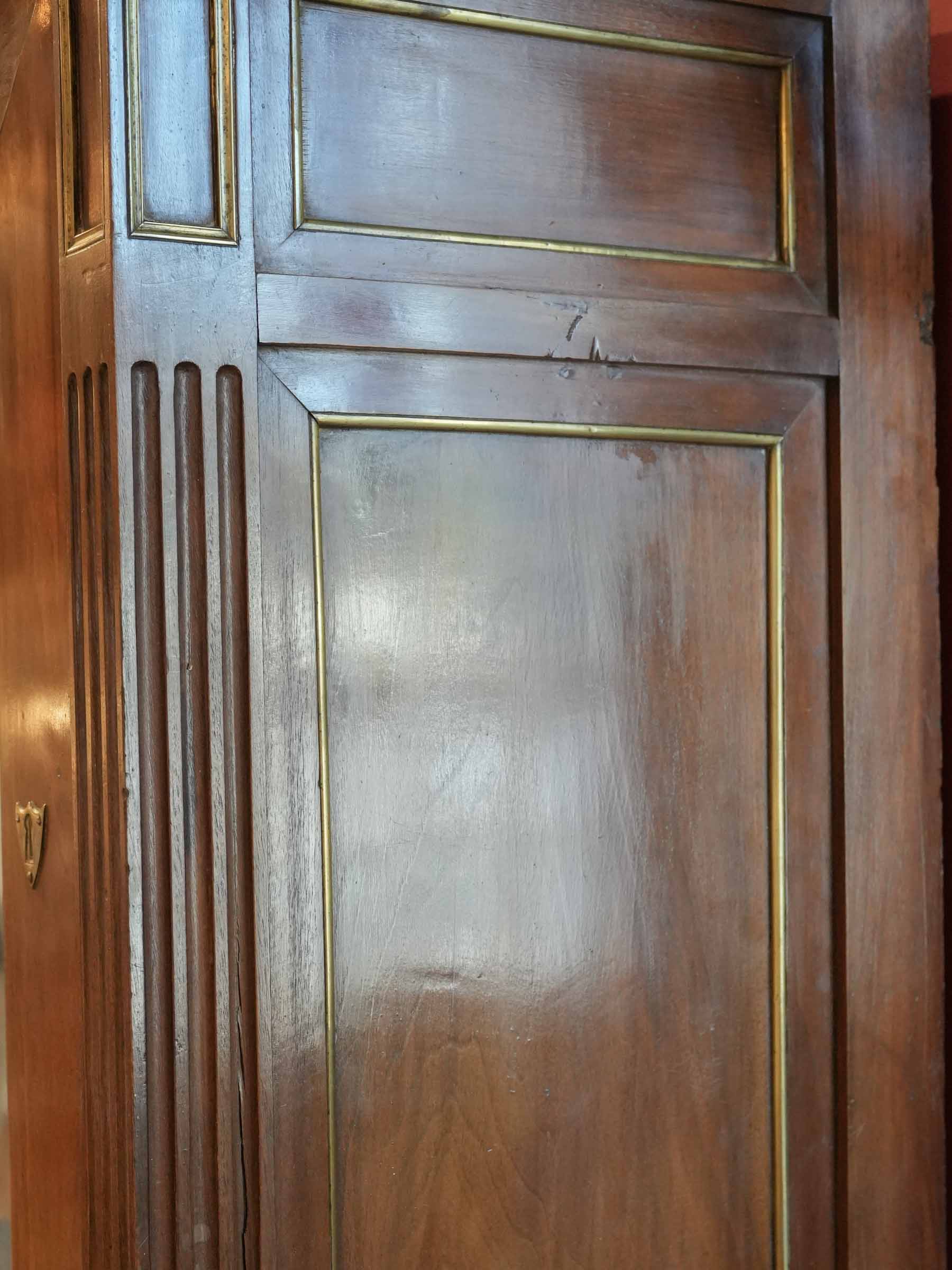 Louis XVI Mahogany Secretary Bookcase w/ Brilliant Mercury Mirror - 74¾" x 43"