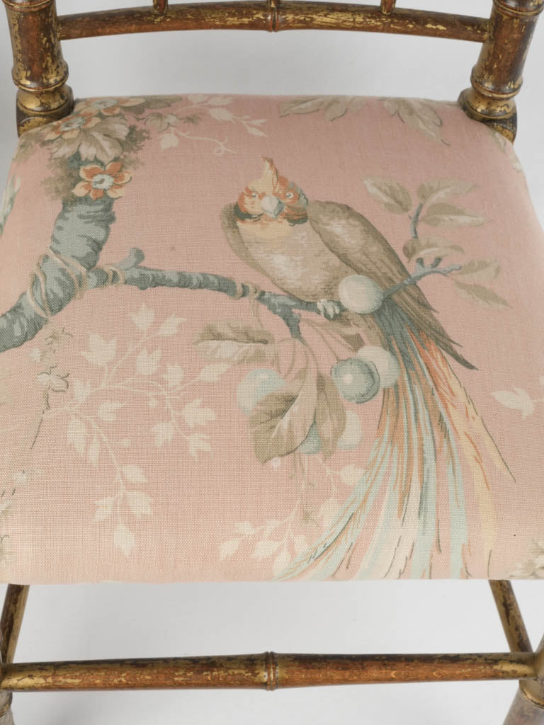 Vintage floral French boudoir chairs