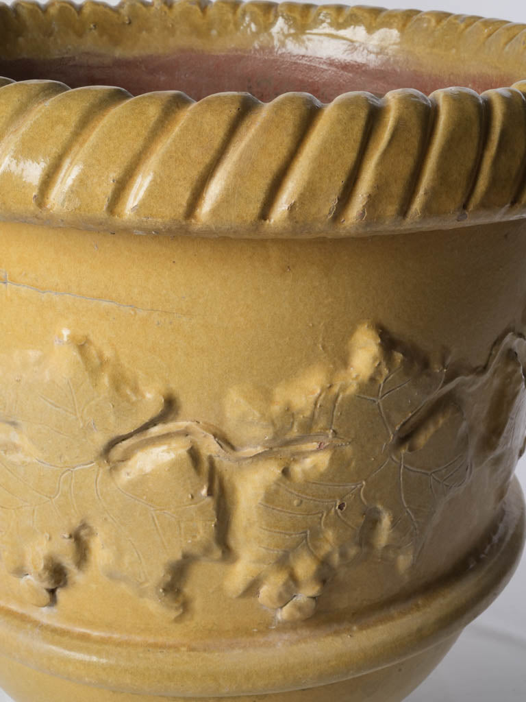 Classic rope-twist terracotta urn