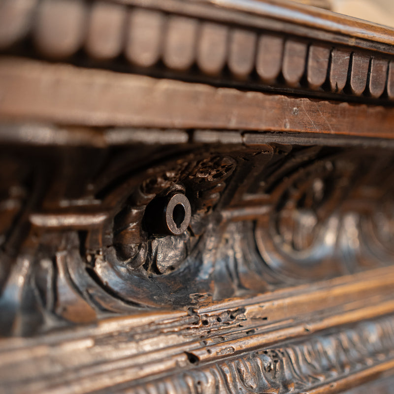 Elegant Italian carved wedding chest