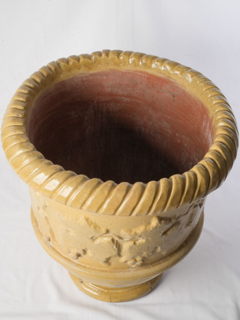 Rustic farmhouse style clay planter