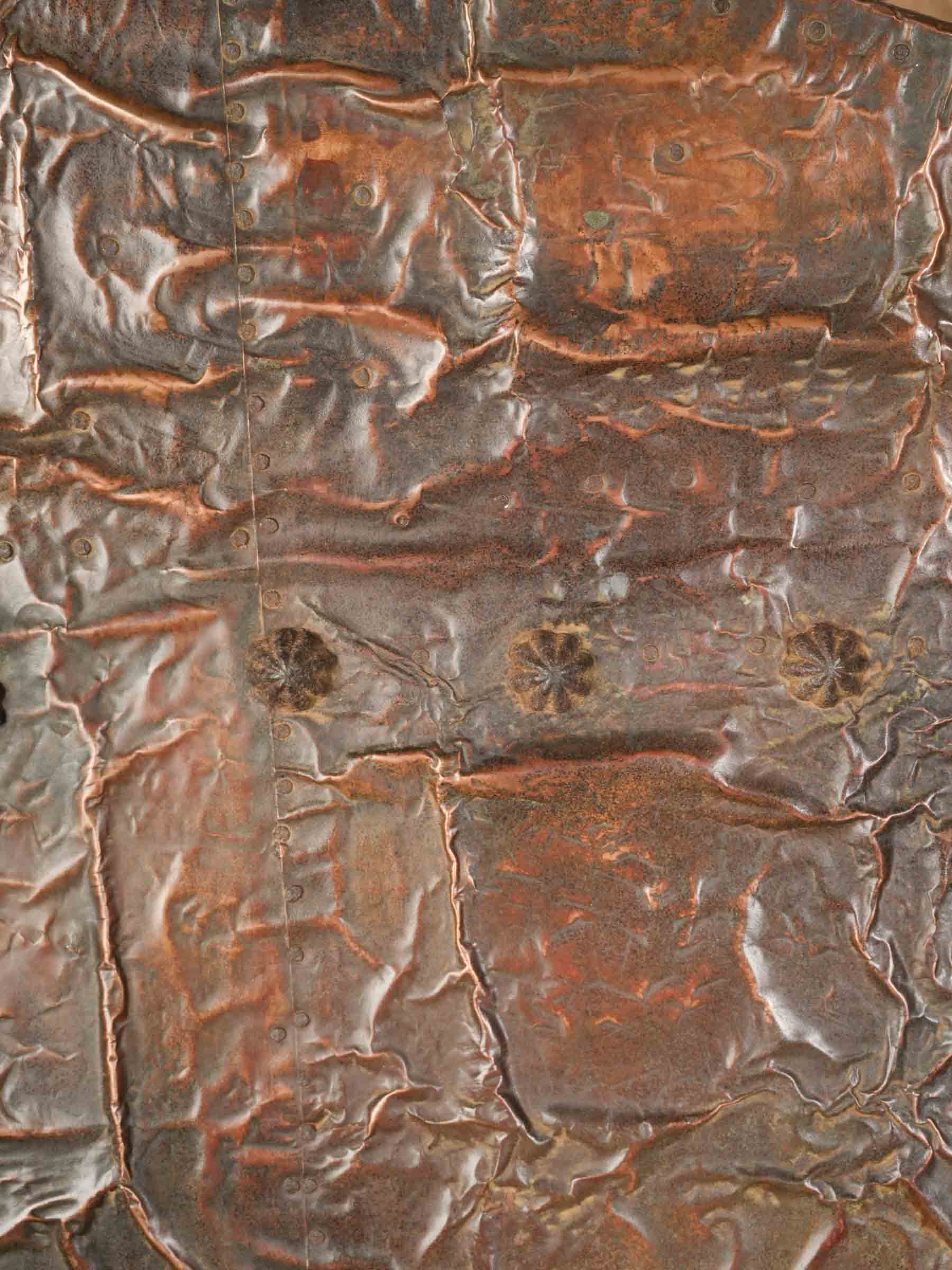 Large Copper-Clad Theatrical Medieval-Style Throne Chair, 20th Century - 54¼"