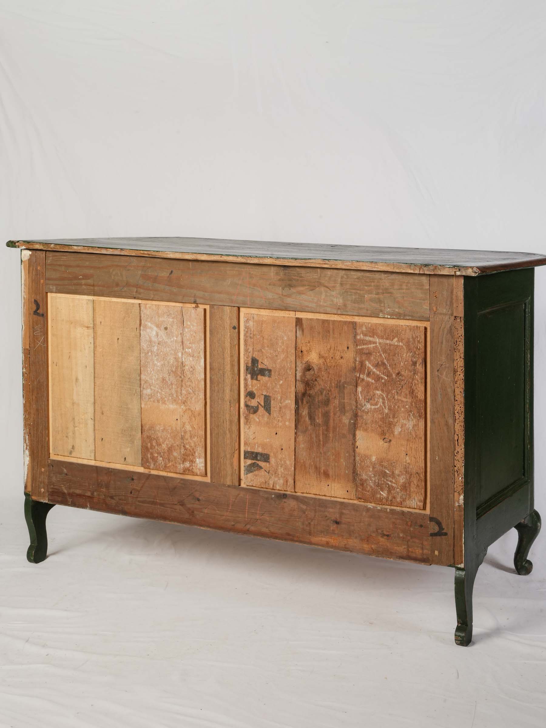 Elegant French Country Commode in Green Paint and Parcel Gilt, 18th Century - 50½" x 24" x 32"