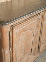 Classic, antique, green marble French buffet  