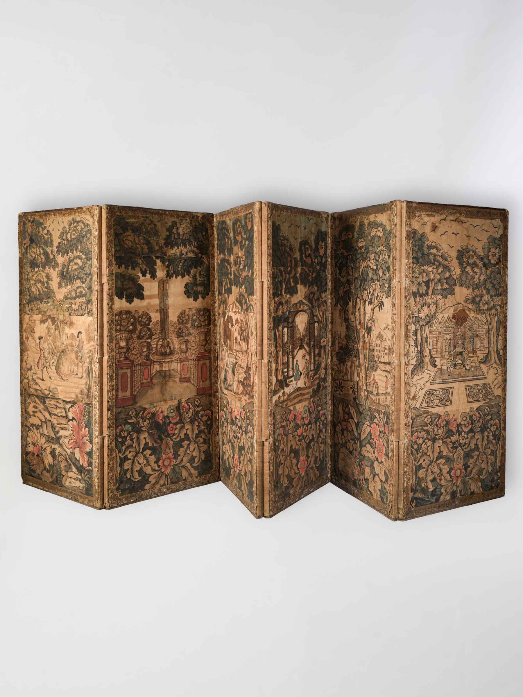 Spectacular antique folding screen  