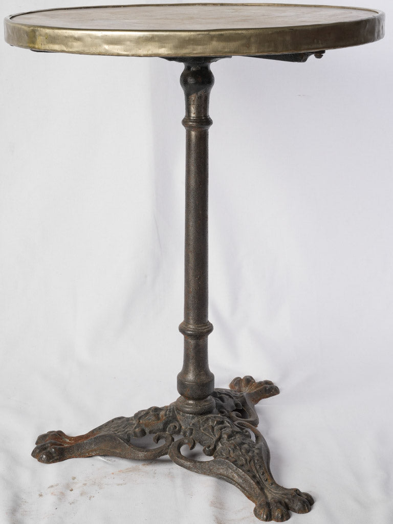 Elegant vintage marble bistro table