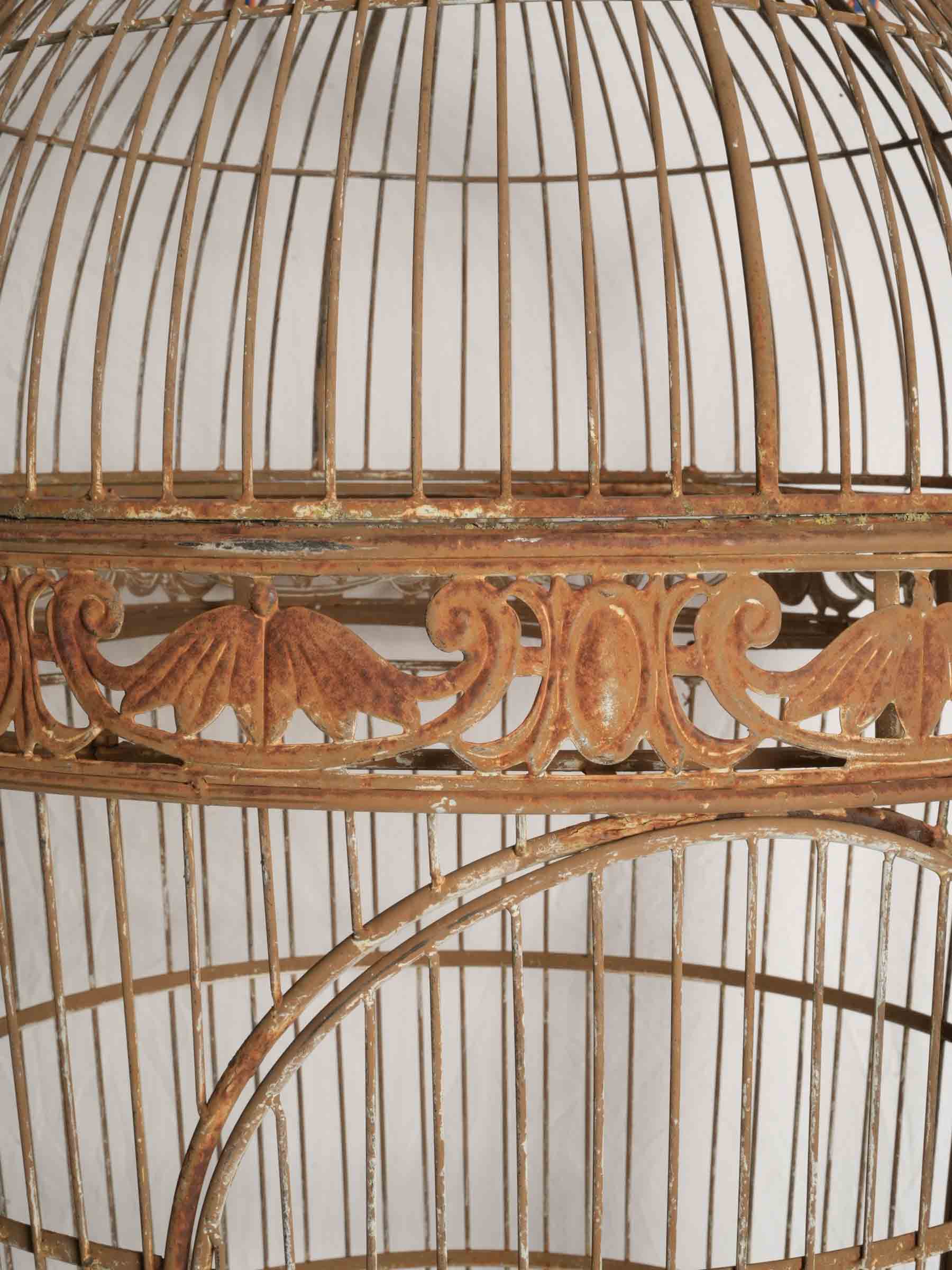 Pair of 20th-Century French Painted-Iron Tall Garden Aviaries - 100½"