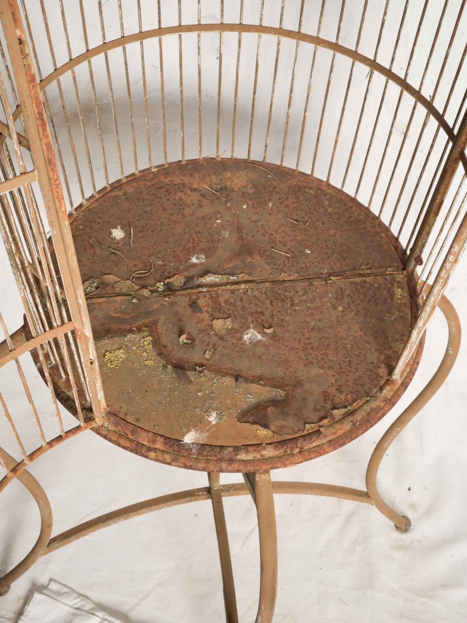 Pair of 20th-Century French Painted-Iron Tall Garden Aviaries - 100½"