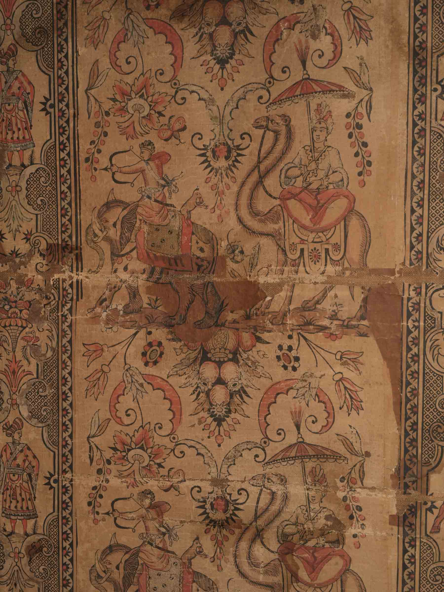 Traditional woodblock-printed divider  