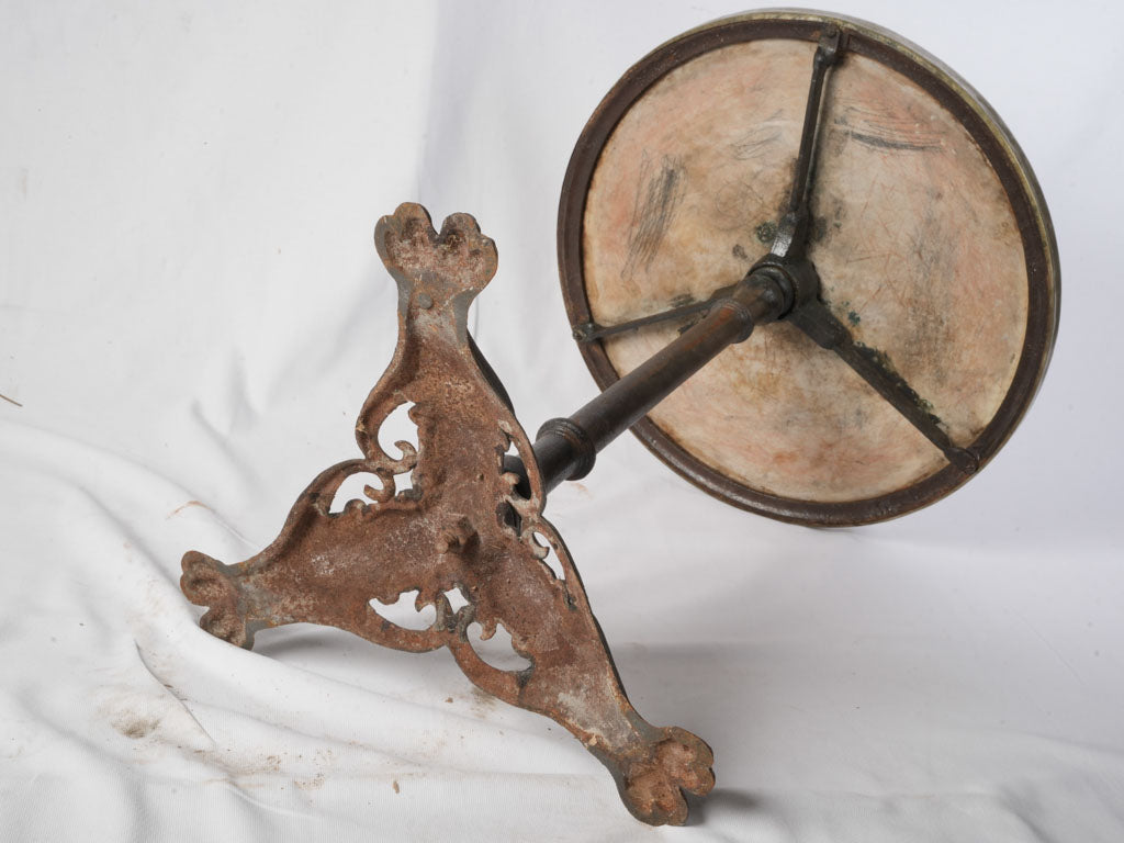 Timeless vintage French marble table