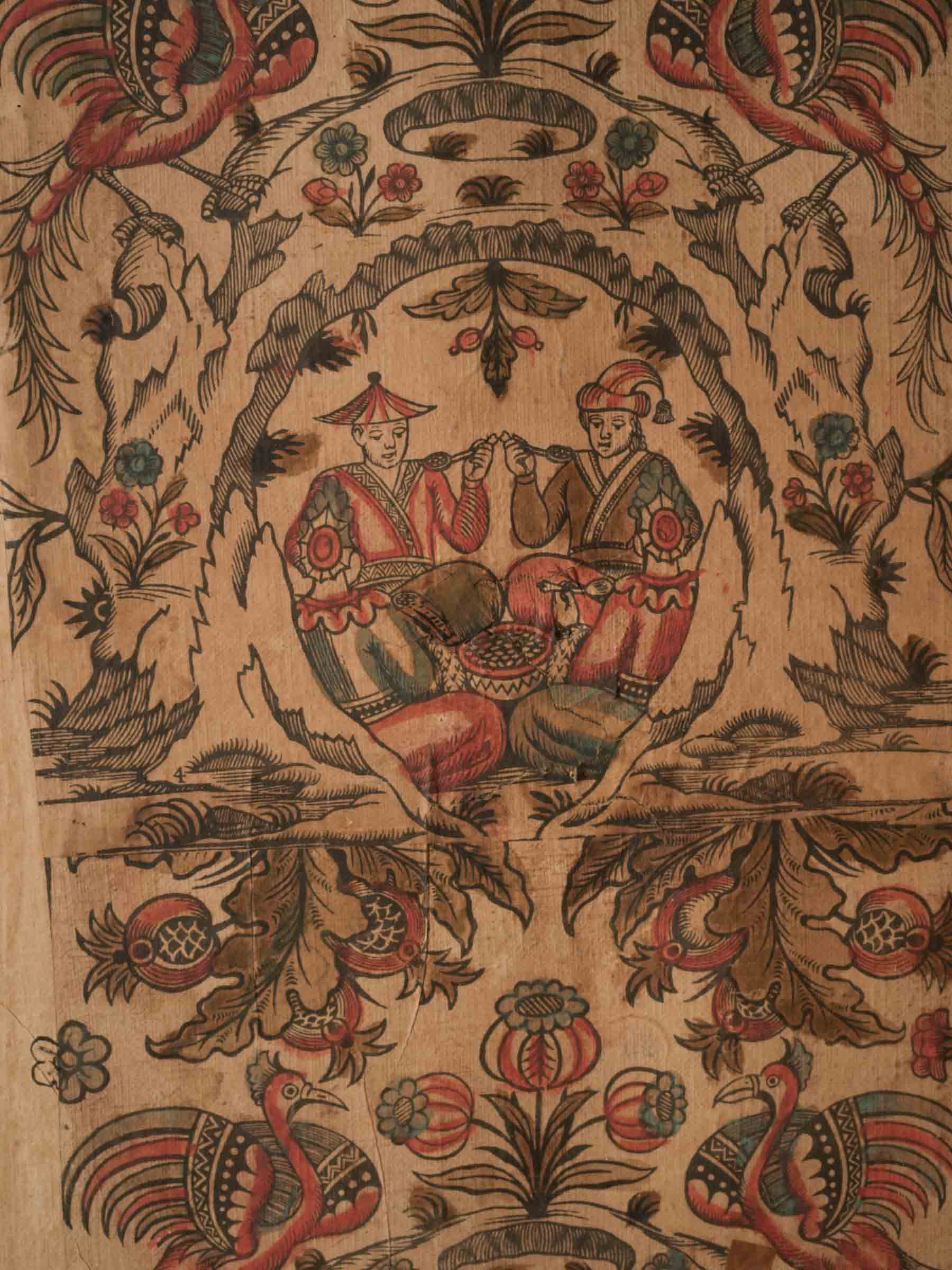 Collected atmosphere vintage folding screen  