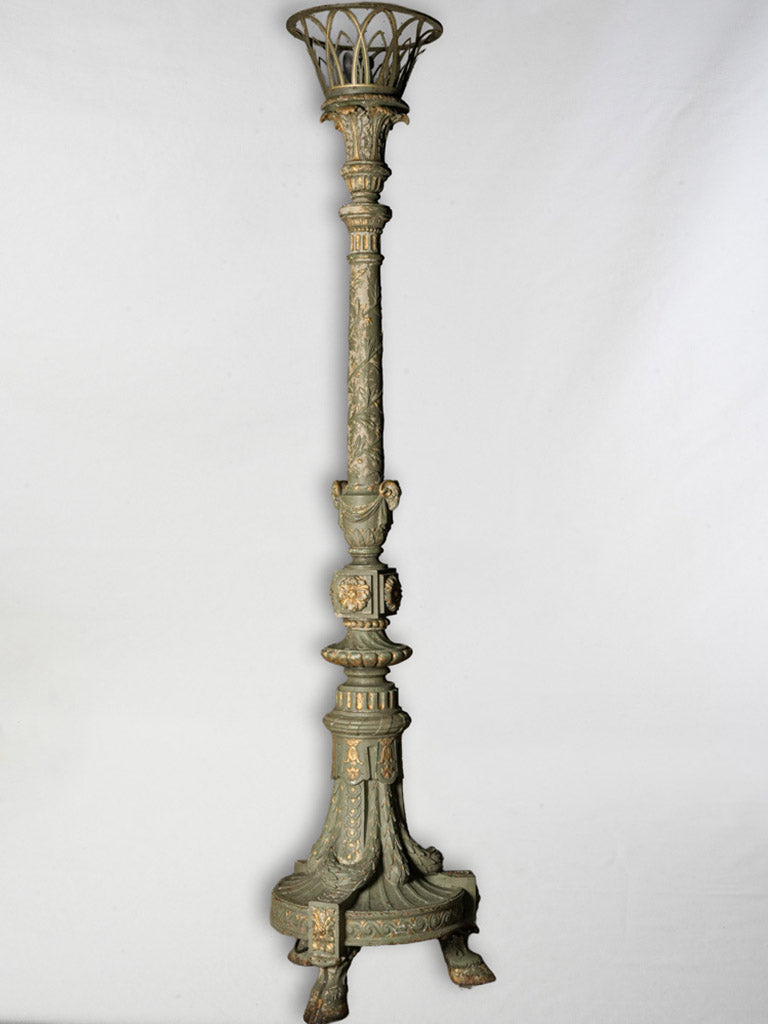 Exceptional Monumental 19th-Century French Cast Iron Torchère From the Late 19th Century - 101½"