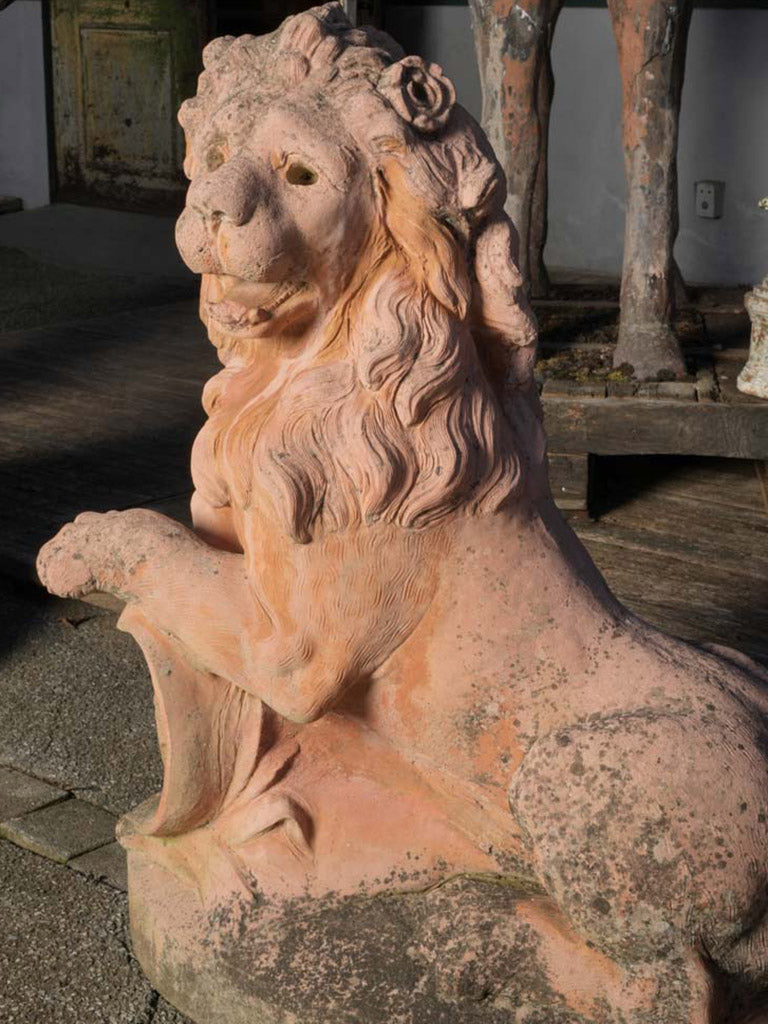 Antique-style French yard guardians concrete