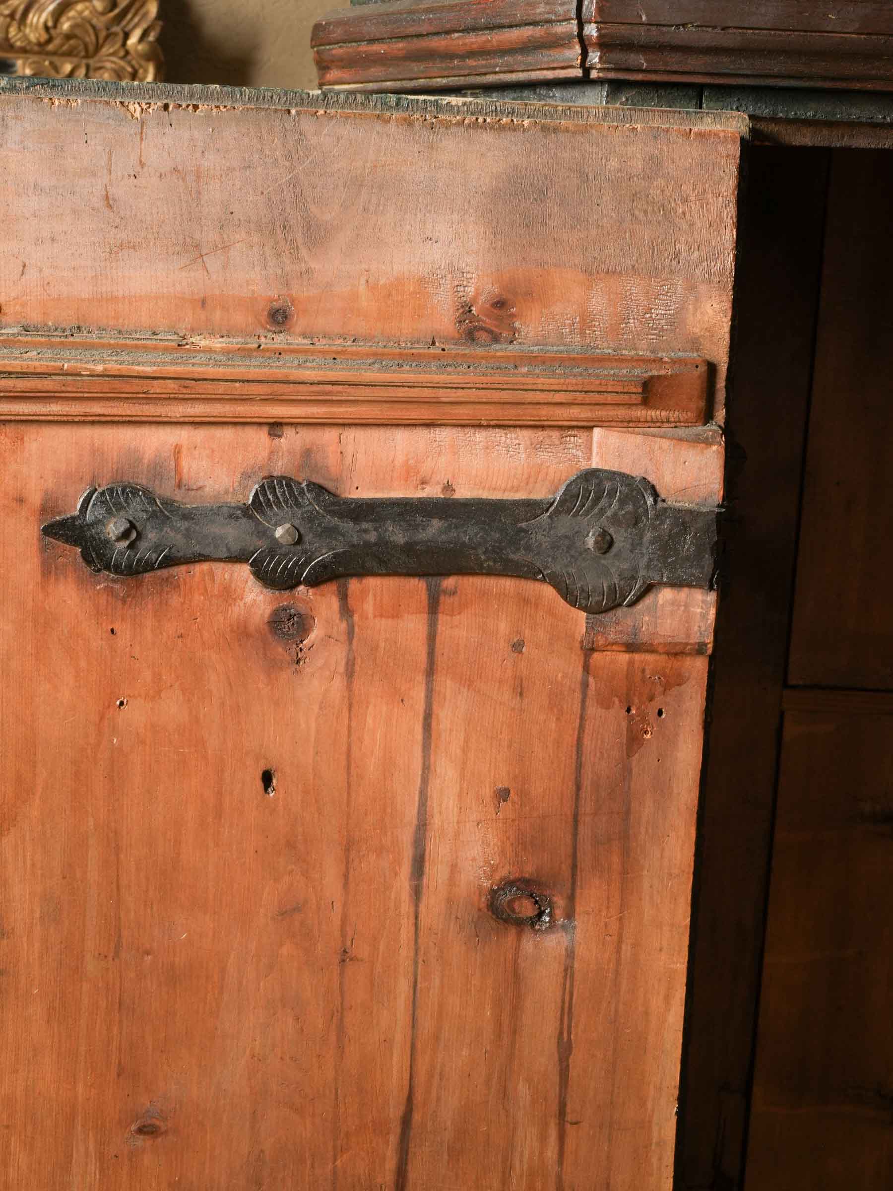 Rare 18th-Century Painted Marriage Cupboard - 69¾" x 53½" x 26¾"