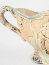 French pottery Majolica sauceboat artistry