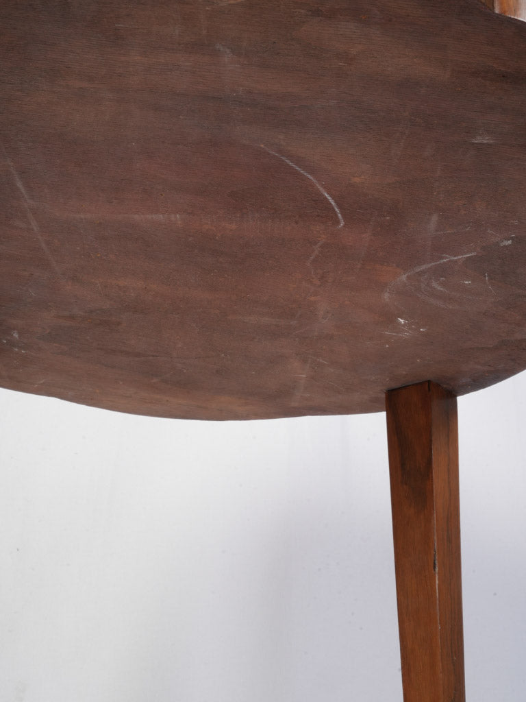 Scalloped circular topped side table  