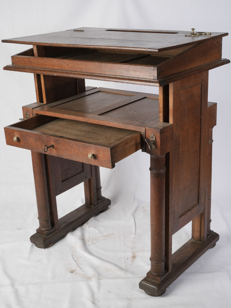 Warm medium-brown oak table