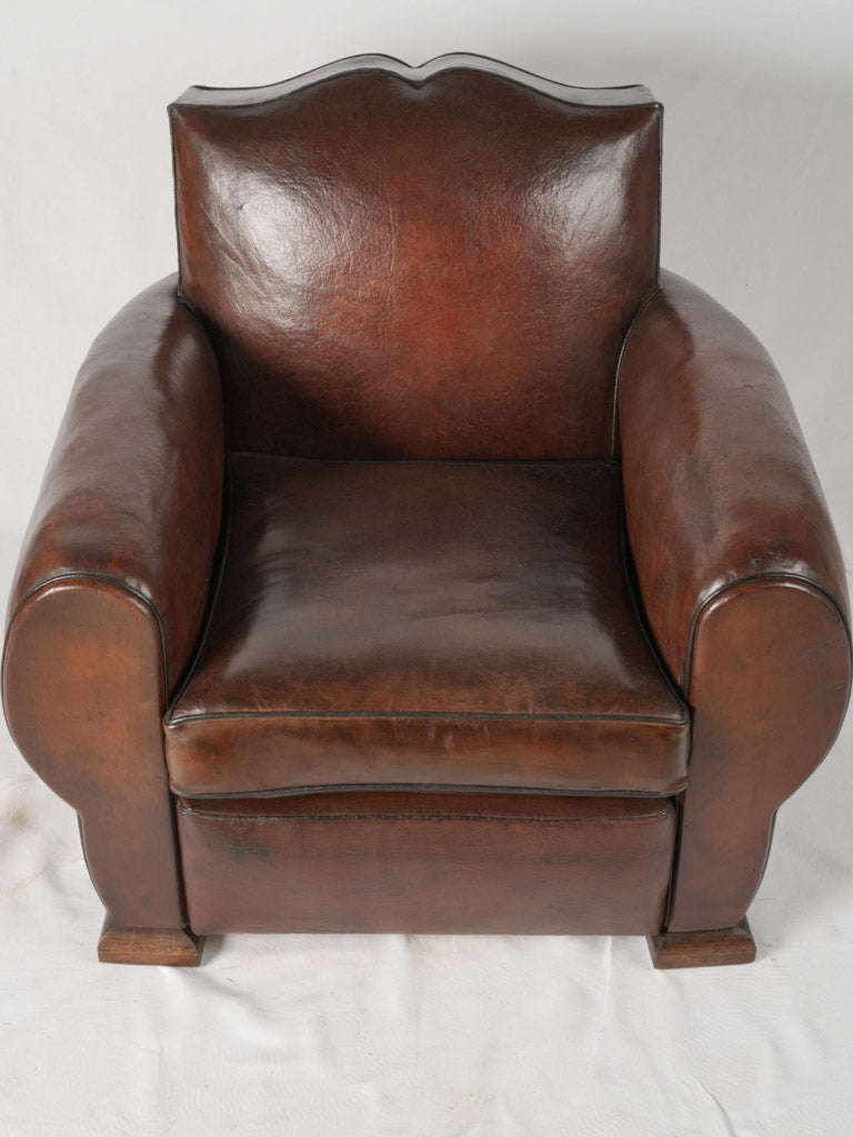 Timeless walnut-wood French armchair