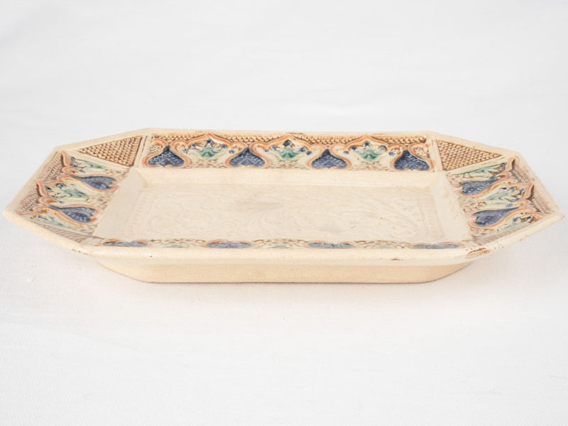 Sophisticated private-owned ceramic serving platter