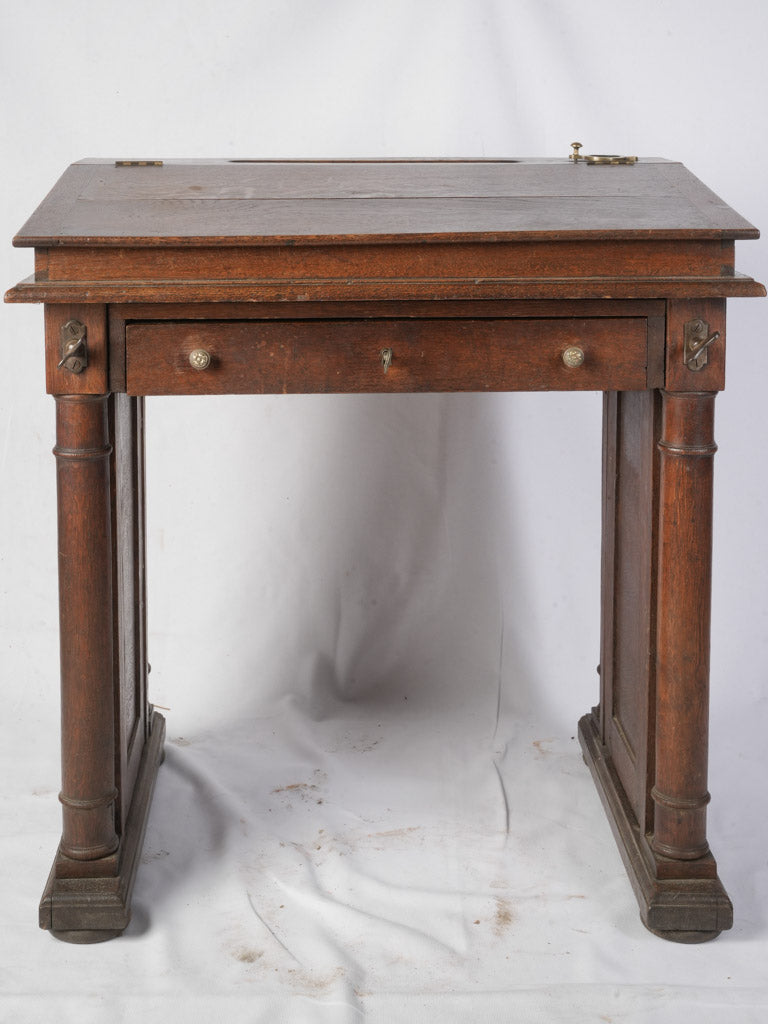 Neoclassical solid oak table