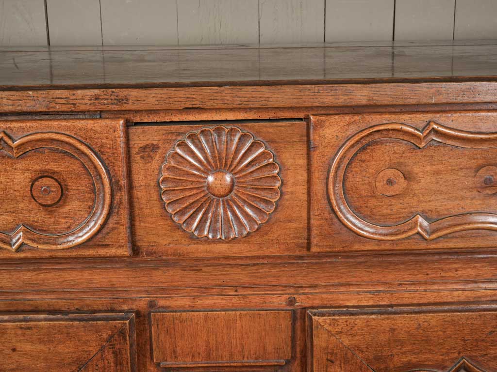 Brass handled walnut oak buffet