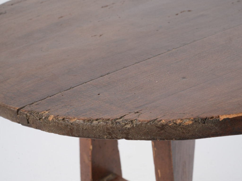 Delightful aged rustic wine vigneron table