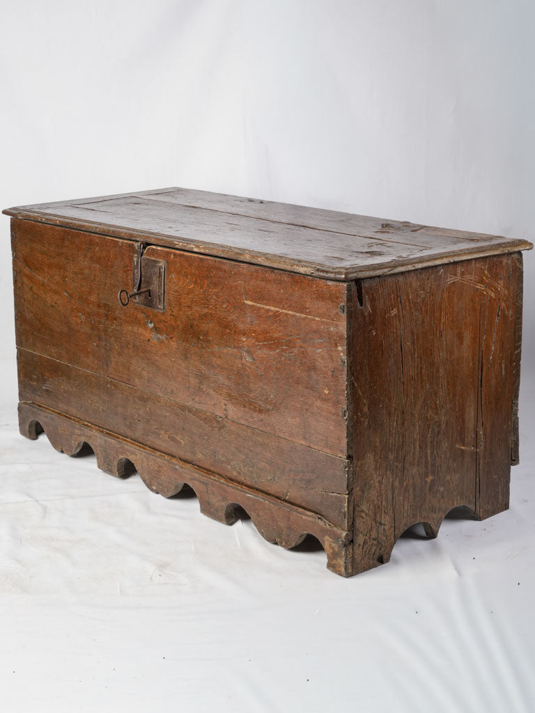 Rustic antique oak chest  