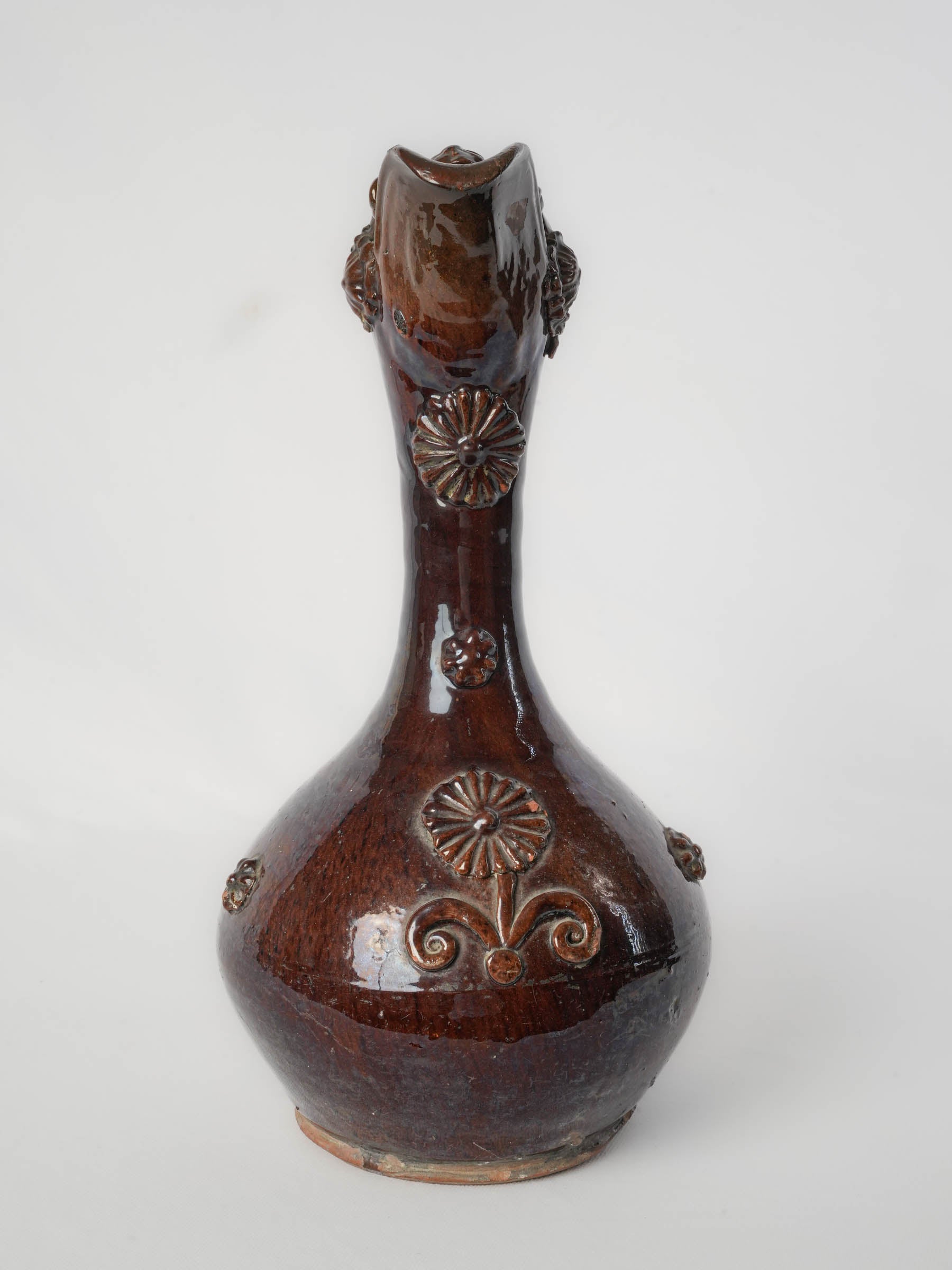 19th-Century Brown-Glazed “Demoiselle d’Avignon” Ewer - 15"