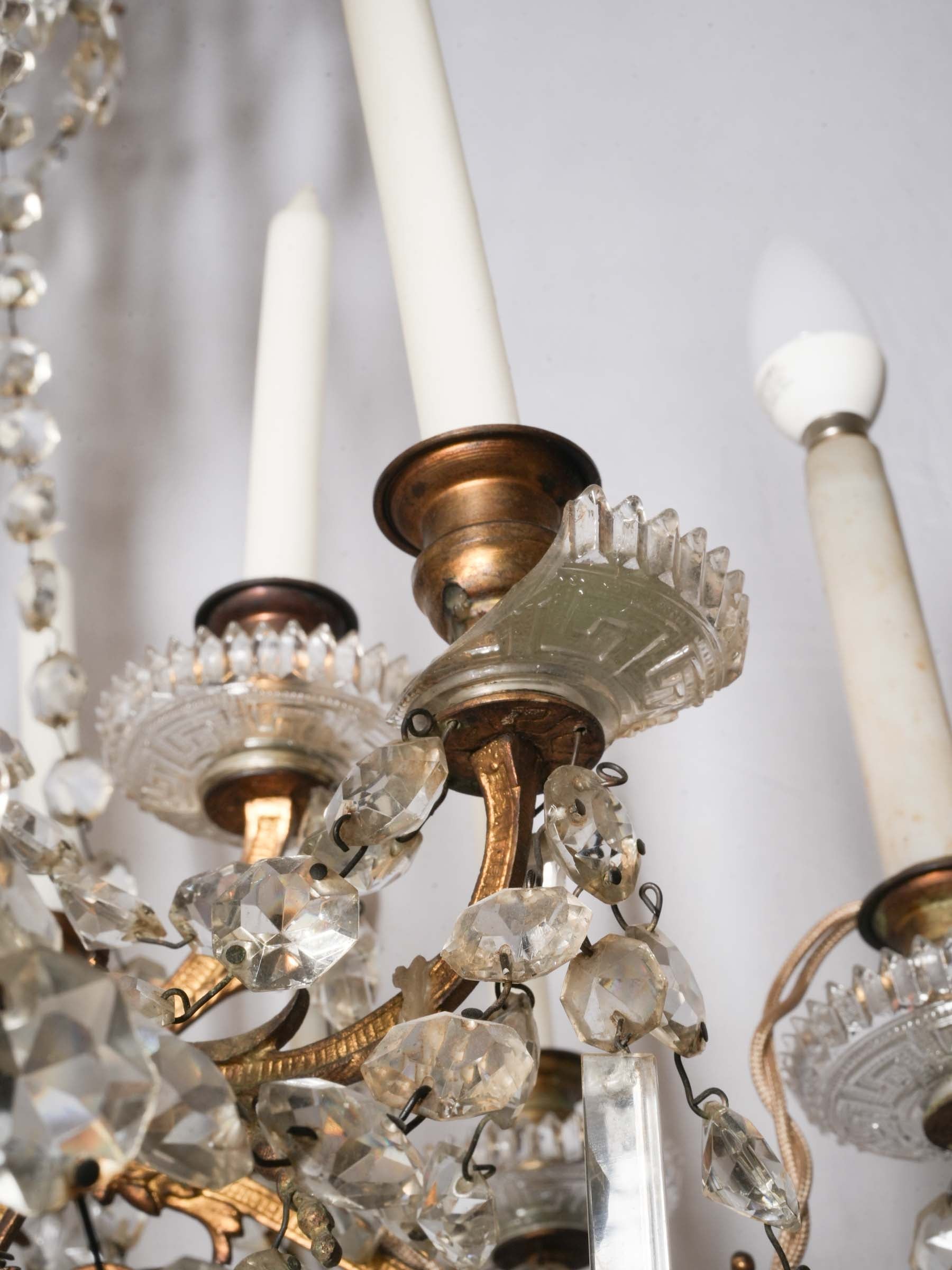 Large 18-Light Gilt-Bronze and Glass French Chandelier, Early 20th Century - 51¼"
