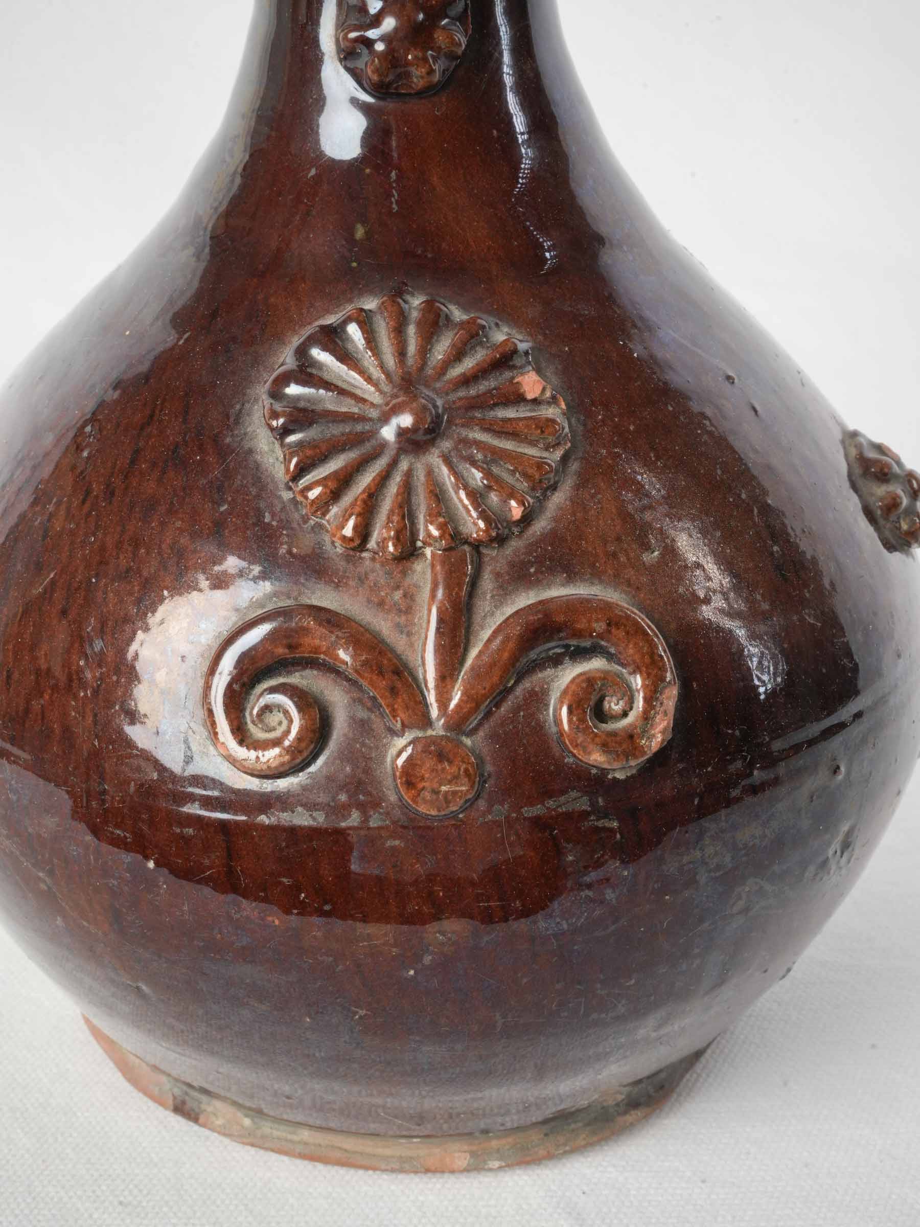 19th-Century Brown-Glazed “Demoiselle d’Avignon” Ewer - 15"