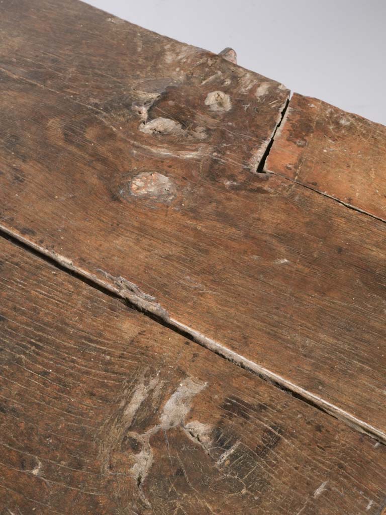 Authentic patina old oak chest  