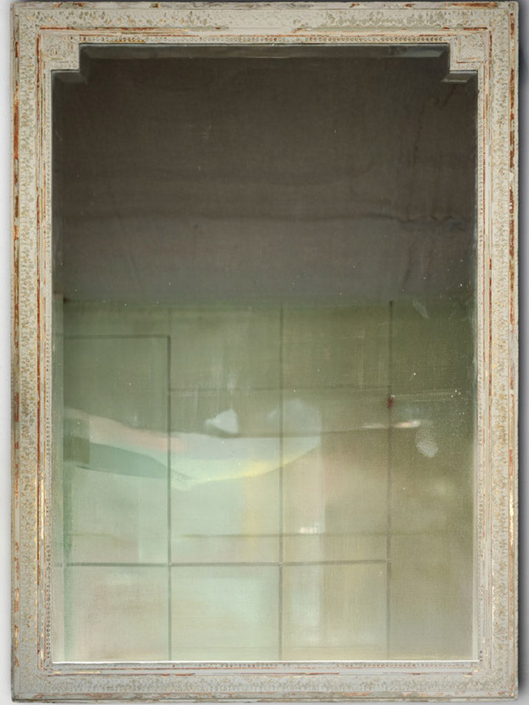 19th Century French Louis XVI-Style Painted Mirror w/ Clear Beveled Plate - 65¾" x 47¼"