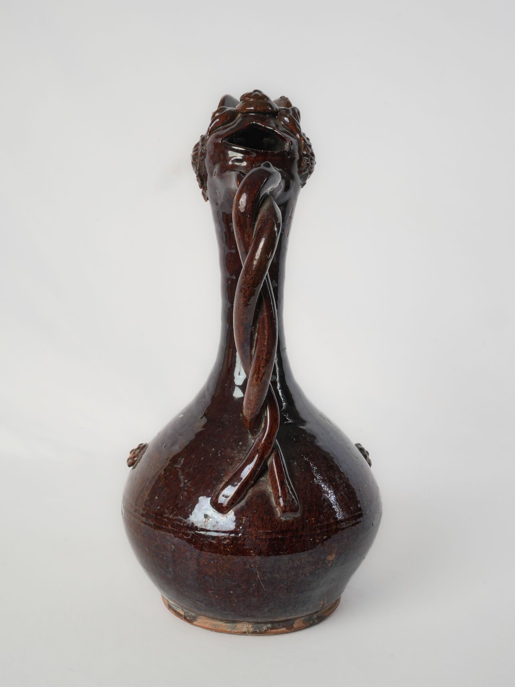 19th-Century Brown-Glazed “Demoiselle d’Avignon” Ewer - 15"